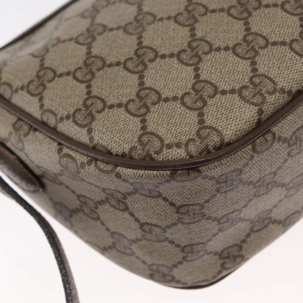 GUCCI GG Supreme Web Sherry Line Shoulder Bag PVC Beige 89 02 032 Auth BA8620 - Picture 4 of 16